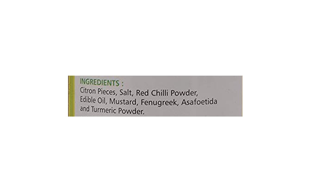 Ravi Citron Pickle (Without Garlic)   Jar  1 kilogram